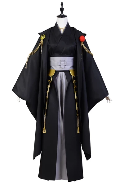 NewCosplay Touken Ranbu Tsurumaru Kuninaga (Black) Uniform Cosplay Costume 3 NewCosplay Touken Ranbu Tsurumaru Kuninaga (Black) Uniform Cosplay Costume