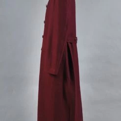 NewCosplay Doctor Who 4th Doctor Plum Red Long Trench Wool Coat Costume 10 NewCosplay Doctor Who 4th Doctor Plum Red Long Trench Wool Coat Costume