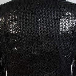 NewCosplay Daft Punk Sparking Black Sequin Performance Outfits Robot Cosplay Costume Black Version