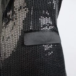 NewCosplay New Arrivals Daft Punk Sparking Black Sequin Performance Outfits Robot Cosplay Costume Purple Version