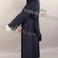 NewCosplay Doctor Who Dr. Dark Blue Or Black Wool Trench Coat Costume Ver2 New Arrivals