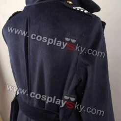 NewCosplay Doctor Who Dr. Dark Blue Or Black Wool Trench Coat Costume Ver2 New Arrivals
