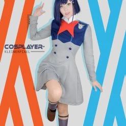 NewCosplay DARLING In The FRANXX Ichigo Code 015 Girls Uniform Dress Cosplay Costume