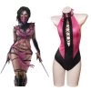 Fandomsky New Arrivals Mortal Kombat Mileena Cosplay Costume Jumpsuit Swimsuit Outfits