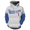 New Cosplaysky 2019 Rocketman Elton John Dodgers Hoodie Baseball Team Uniform Cosplay Costume New Arrivals