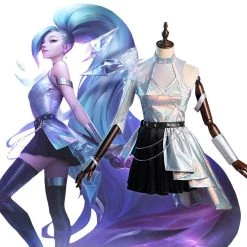 NewCosplay League Of Legends LOL KDA Groups Seraphine Women Dress Outfits Halloween Carnival Suit Cosplay Costume New Arrivals