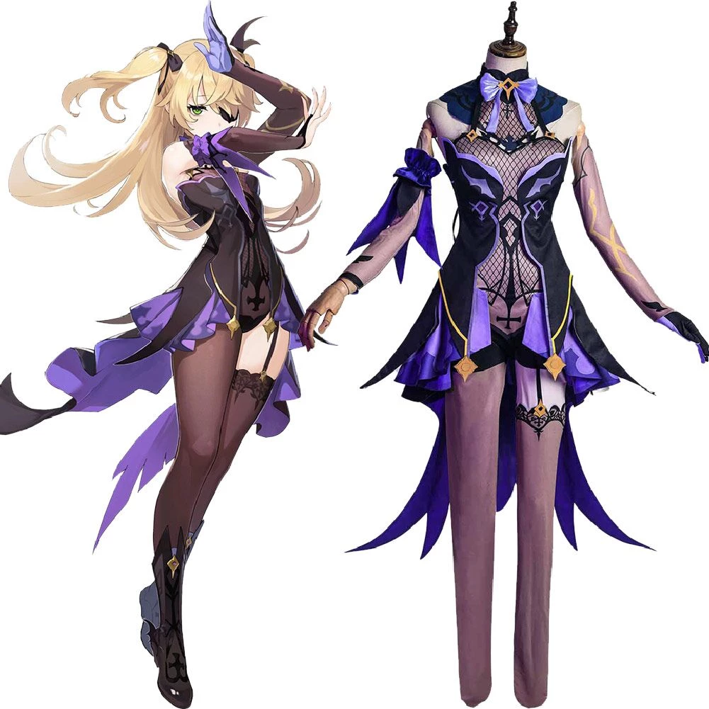 NewCosplay Game Genshin Impact Fischl Outfits Halloween Carnival Costume Cosplay Costume 3 NewCosplay Game Genshin Impact Fischl Outfits Halloween Carnival Costume Cosplay Costume