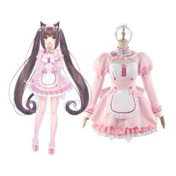 NewCosplay Nekopara Chocola/Vanilla Maid Dress Outfit Halloween Carnival Suit Cosplay Costume New Arrivals