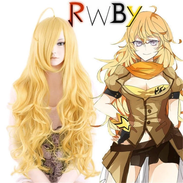 NewCosplay RWBY Yellow Trailer Yang Xiao Long Cosplay Wig New Arrivals