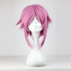 NewCosplay Sword Art Online Leprechaun Cosplay Pink Short Straight Wig New New Arrivals
