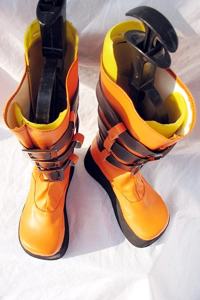 NewCosplay Togainu No Chi Rin Cosplay Boots Shoes Black Orange New Arrivals