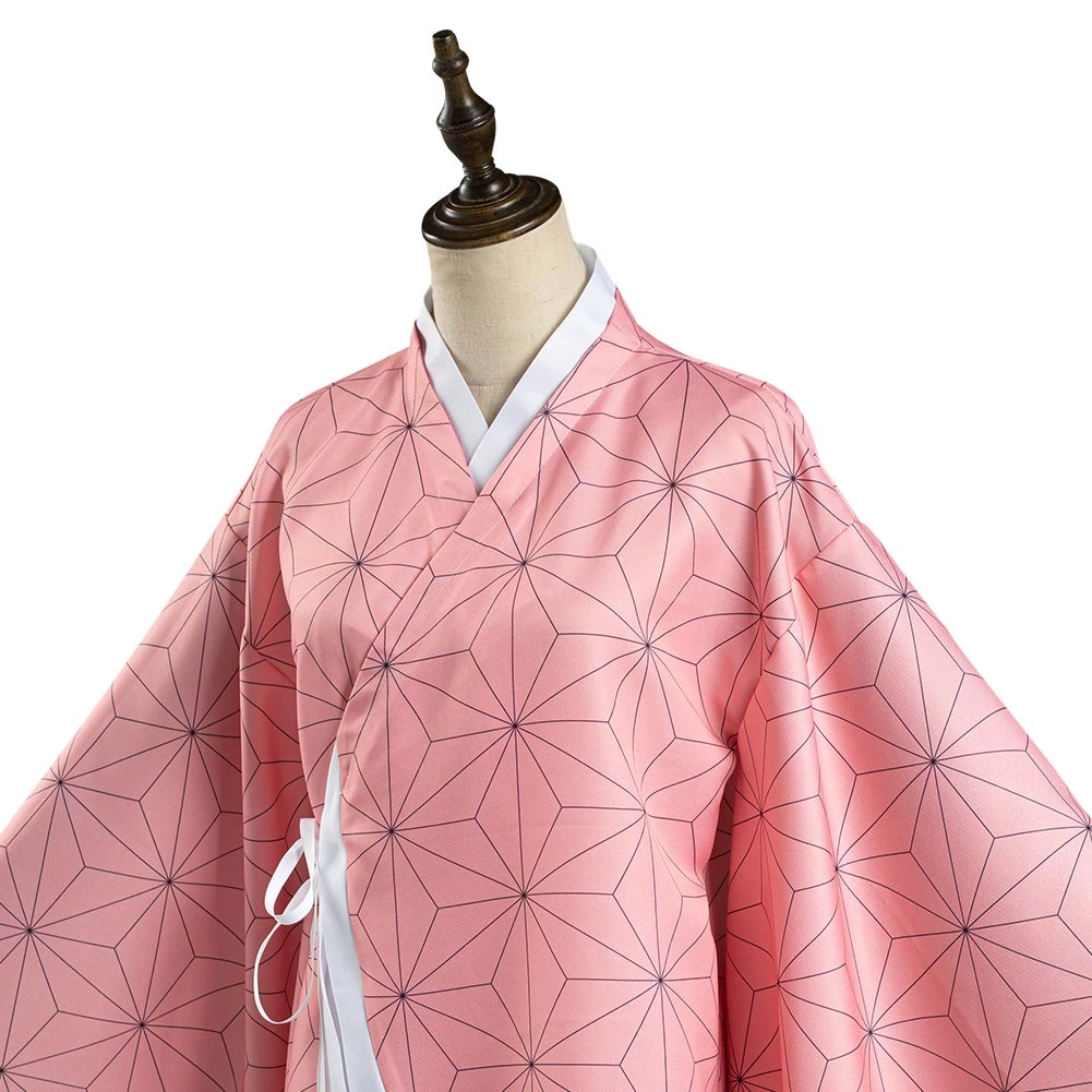 NewCosplay Demon Slayer: Kimetsu No Yaiba Kamado Nezuko Kimono Coat Cosplay Costume 9 NewCosplay Demon Slayer: Kimetsu No Yaiba Kamado Nezuko Kimono Coat Cosplay Costume