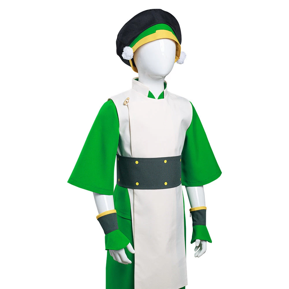 NewCosplay New Arrivals Avatar: The Last Airbender Toph Bengfang Vest Pants Cosplay Costume For Kids Children 10 NewCosplay New Arrivals Avatar: The Last Airbender Toph Bengfang Vest Pants Cosplay Costume For Kids Children