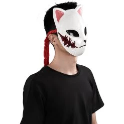 NewCosplay Demon Slayer Sabito Mask Masquerade Halloween Party Costume Props Cosplay Latex Masks Helmet New Arrivals