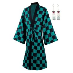 NewCosplay Demon Slayer Kamado Tanjirou Halloween Carnival Suit With Earrings Belt Cosplay Costume 20 NewCosplay Demon Slayer Kamado Tanjirou Halloween Carnival Suit With Earrings Belt Cosplay Costume