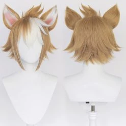 NewCosplay Genshin Impact Gorou Cosplay Wig Heat Resistant Synthetic Hair Carnival Halloween Party Props