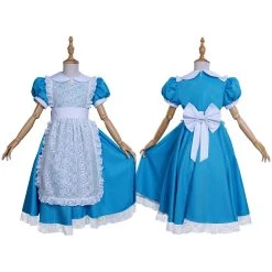 NewCosplay Alice In Wonderland Kids Girls Dress Apron Outfits Halloween Carnival Suit Cosplay Costume New Arrivals