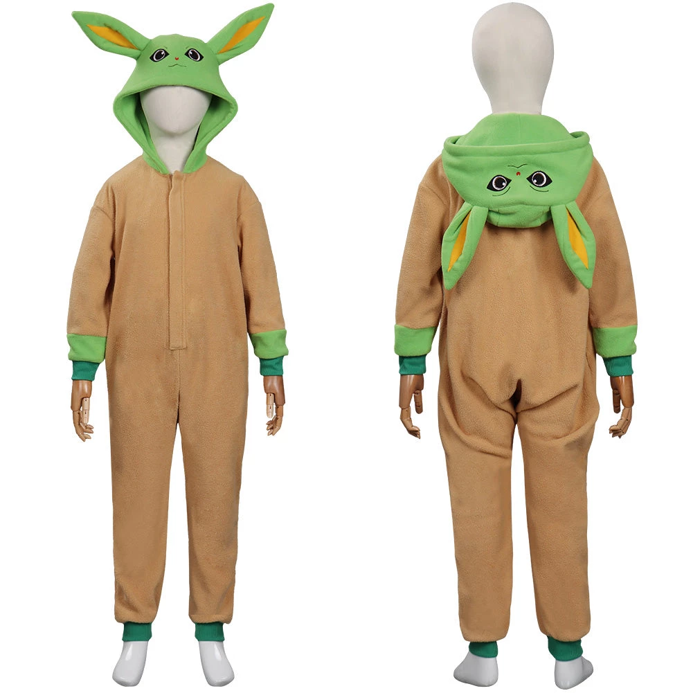 NewCosplay New Arrivals Baby Yoda Jumpsuit Sleepwear Pajams Outfits Halloween Cosplay Costume For Kids Children 3 NewCosplay New Arrivals Baby Yoda Jumpsuit Sleepwear Pajams Outfits Halloween Cosplay Costume For Kids Children