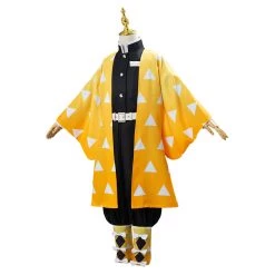 NewCosplay Demon Slayer: Kimetsu No Yaiba Agatsuma Zenitsu Cosplay Costume For Kids Children 15 NewCosplay Demon Slayer: Kimetsu No Yaiba Agatsuma Zenitsu Cosplay Costume For Kids Children