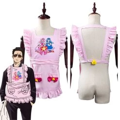 NewCosplay New Arrivals The Way Of The Household Husband Tatsu Pink Apron Halloween Carnival Suit Cosplay Costume