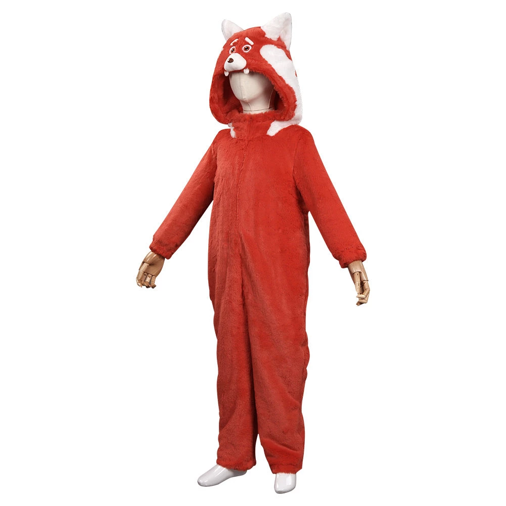 NewCosplay Kids Children Turning Red Mei Jumpsuit Sleepwear Cosplay Costume 5 NewCosplay Kids Children Turning Red Mei Jumpsuit Sleepwear Cosplay Costume