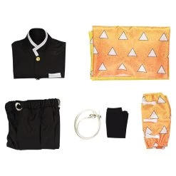 NewCosplay New Arrivals Demon Slayer: Kimetsu No Yaiba Agatsuma Zenitsu Kids Children Cosplay Costume