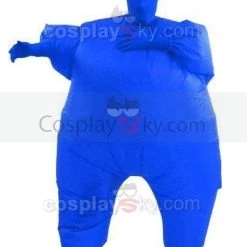 NewCosplay New Arrivals Among Us Adult Size Inflatable Costume Full Body Jumpsuit Blue Version