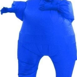 NewCosplay New Arrivals Among Us Adult Size Inflatable Costume Full Body Jumpsuit Blue Version