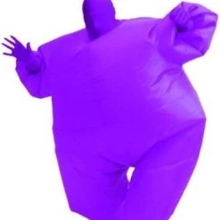NewCosplay Among Us Adult Size Inflatable Costume Full Body Jumpsuit Purple Version New Arrivals