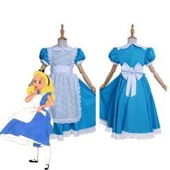 NewCosplay Alice In Wonderland Kids Girls Dress Apron Outfits Halloween Carnival Suit Cosplay Costume New Arrivals
