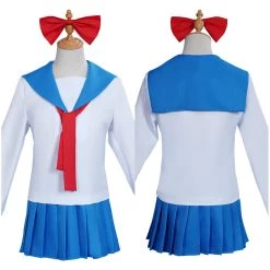 NewCosplay New Arrivals Poputepipikku Pop Team Epic Popuko Pipimi Blue Uniform Skirt Outfits Halloween Carnival Suit Cosplay Costume
