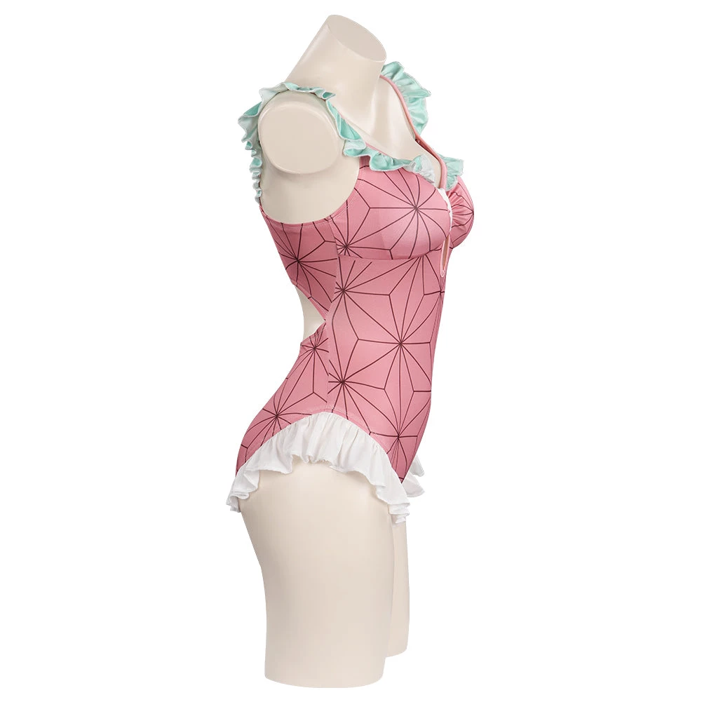 NewCosplay Demon Slayer Kamado Nezuko Bodysuit Swimwear Outfits Anime Cosplay Costume New Arrivals 9 NewCosplay Demon Slayer Kamado Nezuko Bodysuit Swimwear Outfits Anime Cosplay Costume New Arrivals