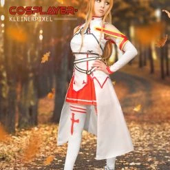 NewCosplay Sword Art Online SAO Asuna Cosplay Costume