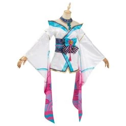 NewCosplay New Arrivals League Of Legends LOL Fox Ahri The Nine-Tailed Fox Women Kimono Dress Outfit Halloween Carnival Suit Cosplay Costume