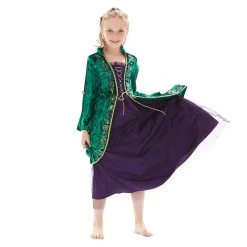 NewCosplay Hocus Pocus Winifred Sanderson Halloween Costumes For Girls Kids Children Cosplay Costume