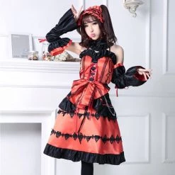 NewCosplay DATE A LIVE Tokisaki Kurumi Gothic Lolita Girl Princess Outfits Halloween Carnival Cosplay Costume New Arrivals