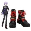 NewCosplay Twisted Wonderland Pomefiore Epel Felmier Black Red Boots Cosplay Shoes New Arrivals