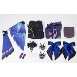 NewCosplay Genshin Impact Keqing Cosplay Costume Outfits Halloween Carnival Suit