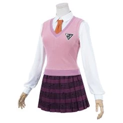 NewCosplay Danganronpa V3: Killing Harmony-Akamatsu Kaede Uniform Skirt Outfits Halloween Carnival Suit Cosplay Costume