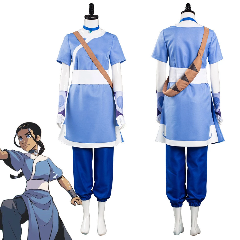 NewCosplay Avatar: The Last Airbender Katara Halloween Carnival Suit Cosplay Costume 3 NewCosplay Avatar: The Last Airbender Katara Halloween Carnival Suit Cosplay Costume