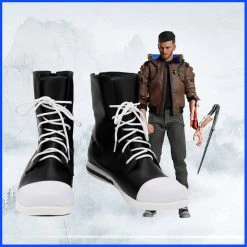 NewCosplay Cyberpunk 2077 Halloween Costumes Accessory Custom Made Cosplay Shoes Boots