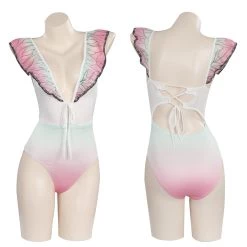 NewCosplay Anime Demon Slayer Kochou Shinobu Swimwear Outfits Halloween Carnival Suit Cosplay Costume