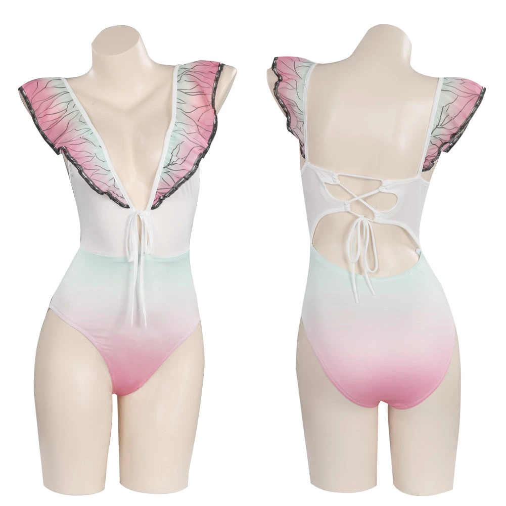 NewCosplay Anime Demon Slayer Kochou Shinobu Swimwear Outfits Halloween Carnival Suit Cosplay Costume 3 NewCosplay Anime Demon Slayer Kochou Shinobu Swimwear Outfits Halloween Carnival Suit Cosplay Costume