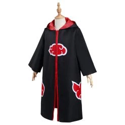 NewCosplay Naruto Akatsuki Kids Children Hooded Zip Up Coat Halloween Carnival Suit Cosplay Costume