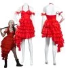 NewCosplay Suicide Squad(2021) Harley Quinn Red Dress Halloween Carnival Suit Cosplay Costume New Arrivals