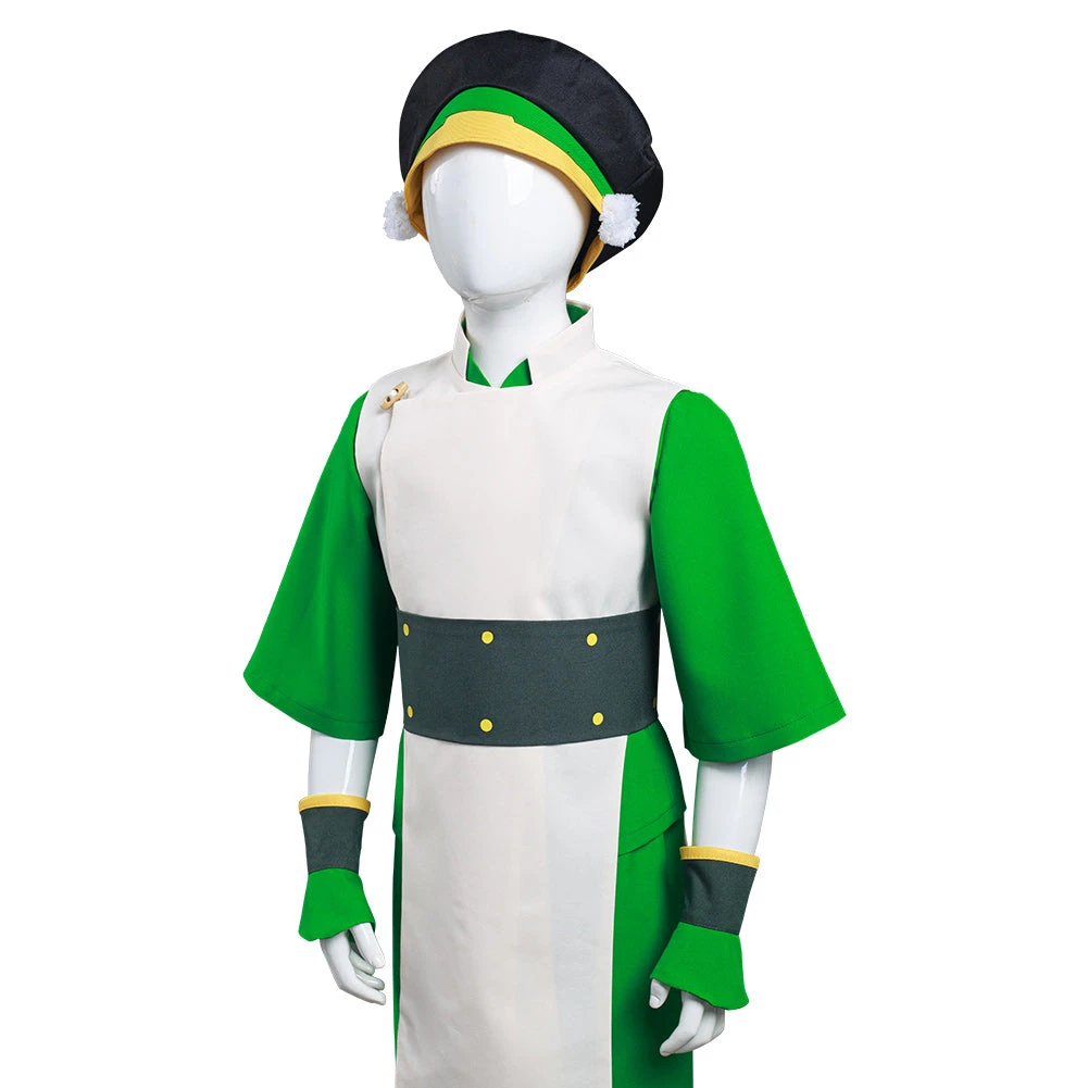 NewCosplay New Arrivals Avatar: The Last Airbender Toph Bengfang Vest Pants Cosplay Costume For Kids Children 9 NewCosplay New Arrivals Avatar: The Last Airbender Toph Bengfang Vest Pants Cosplay Costume For Kids Children
