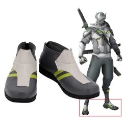 NewCosplay OW Overwatch Shimada Genji Boots Halloween Costumes Accessory Cosplay Shoes New Arrivals