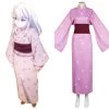 NewCosplay Demon Slayer Daki Cosplay Costume Kimono Outfits Halloween Carnival Suit