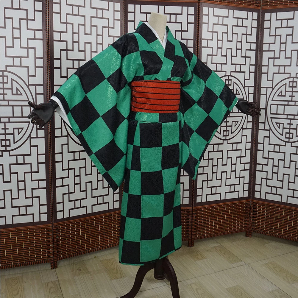 NewCosplay Demon Slayer Kamado Tanjirou Women Kimono Outfits Halloween Carnival Costume Cosplay Costume 4 NewCosplay Demon Slayer Kamado Tanjirou Women Kimono Outfits Halloween Carnival Costume Cosplay Costume