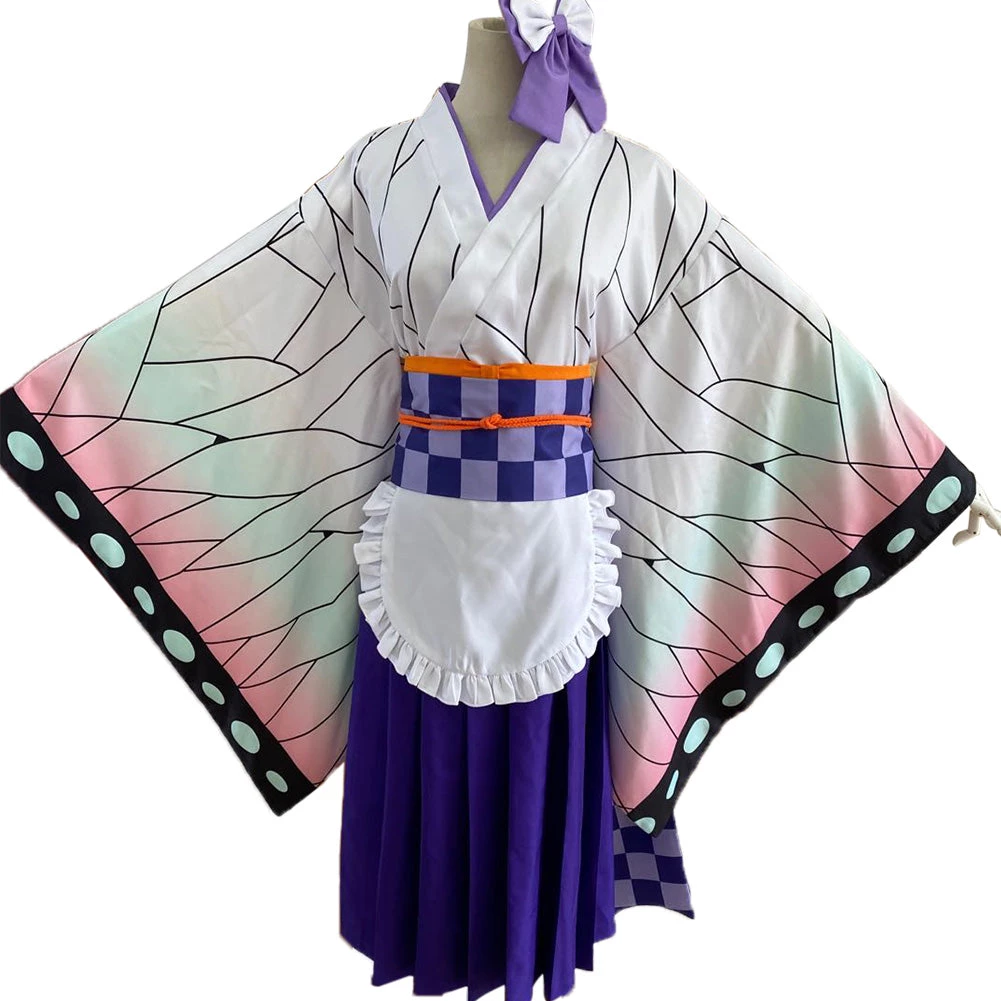 NewCosplay New Arrivals Anime Demon Slayer: Kimetsu No Yaiba Kochou Shinobu Lolita Maid Outfits Apron Dress Cosplay Costume 3 NewCosplay New Arrivals Anime Demon Slayer: Kimetsu No Yaiba Kochou Shinobu Lolita Maid Outfits Apron Dress Cosplay Costume